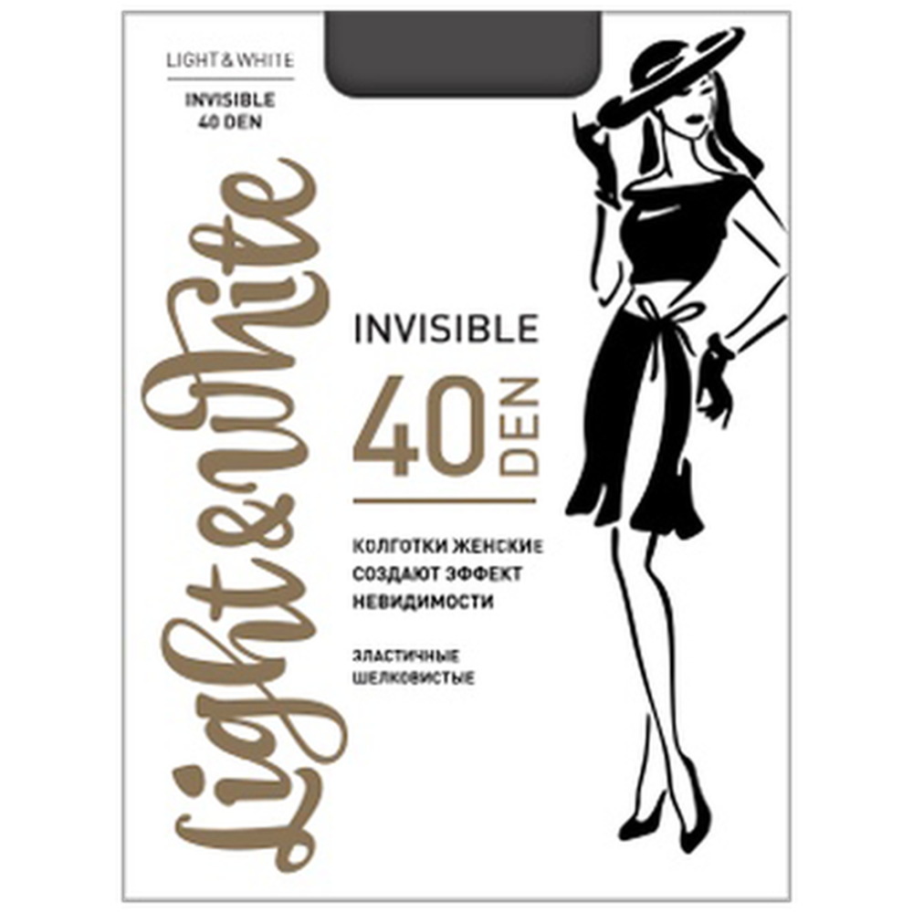 Колготки женские Light&White "Invisible 40", nero 5