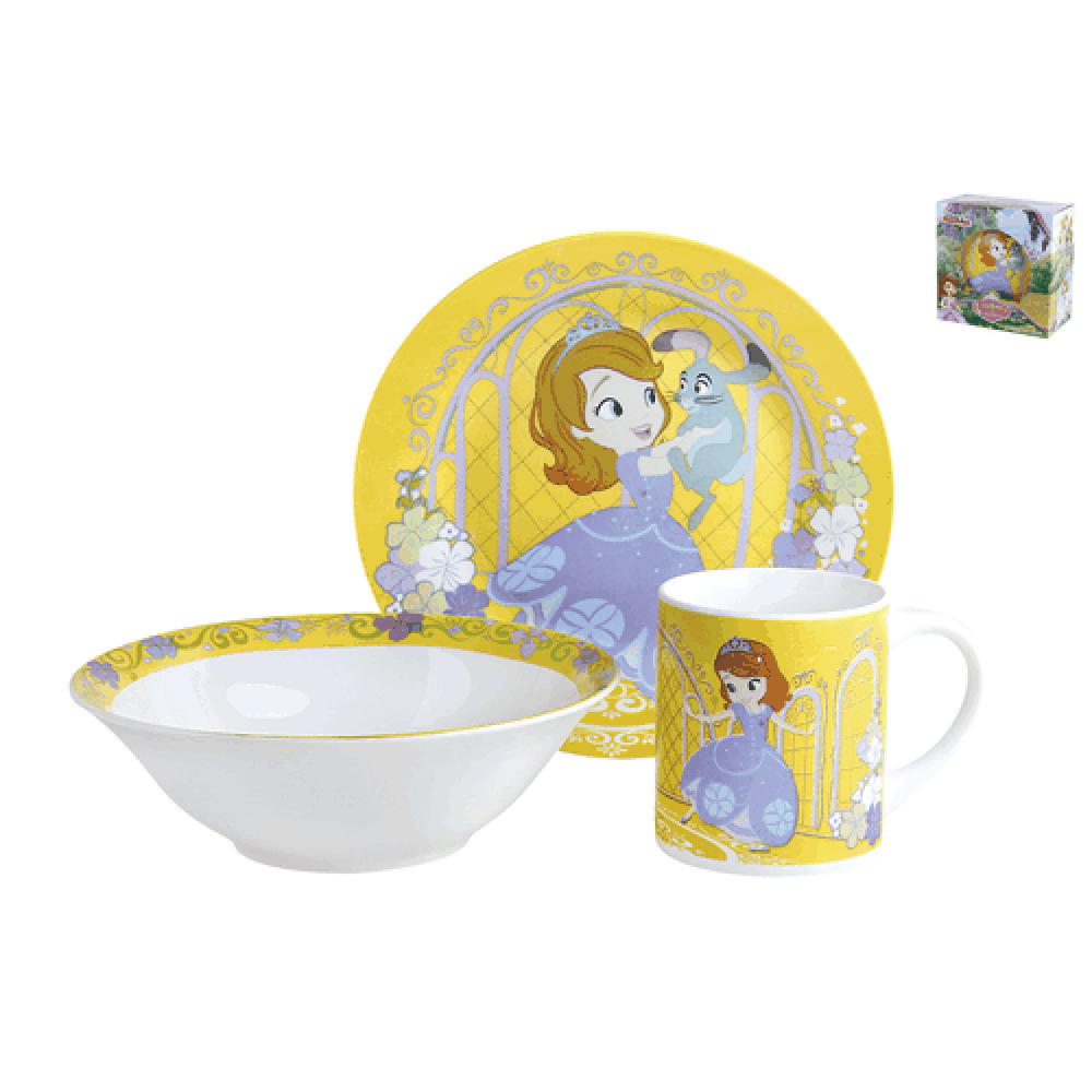 Набор посуды "Принцесса София", детский, 3 предмета