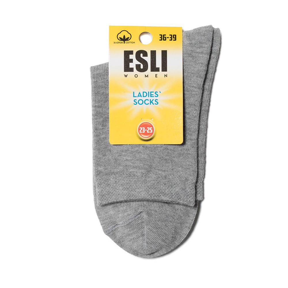 Носки женские "Esli", серые, 23-25 р-р