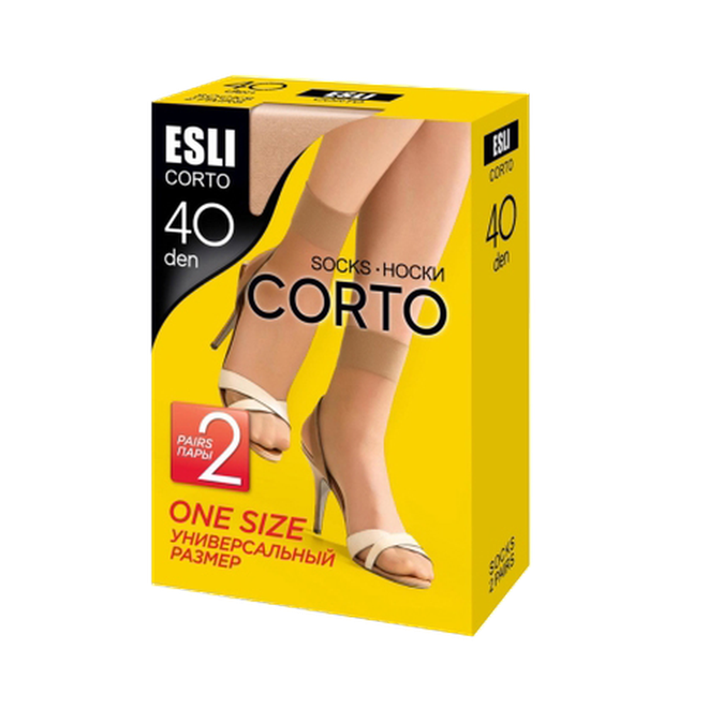 Носки женские E CORTO 20, melone, 23 - 25 размер