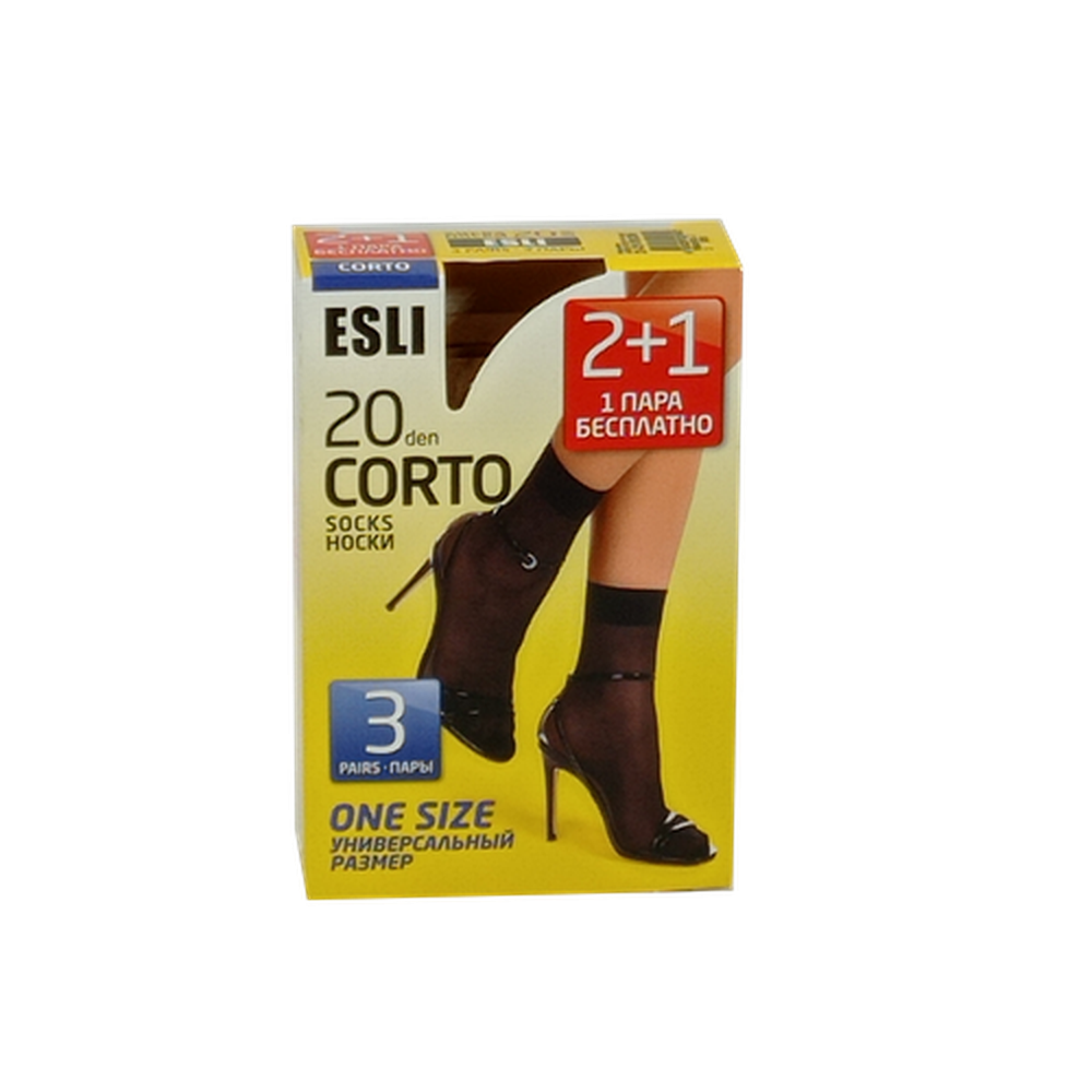 Носки женские E CORTO 20, visone, 23 - 25 размер