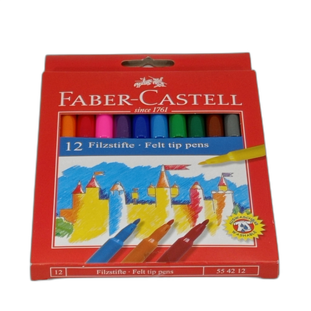 Фломастеры "Faber Castell", 12 цветов