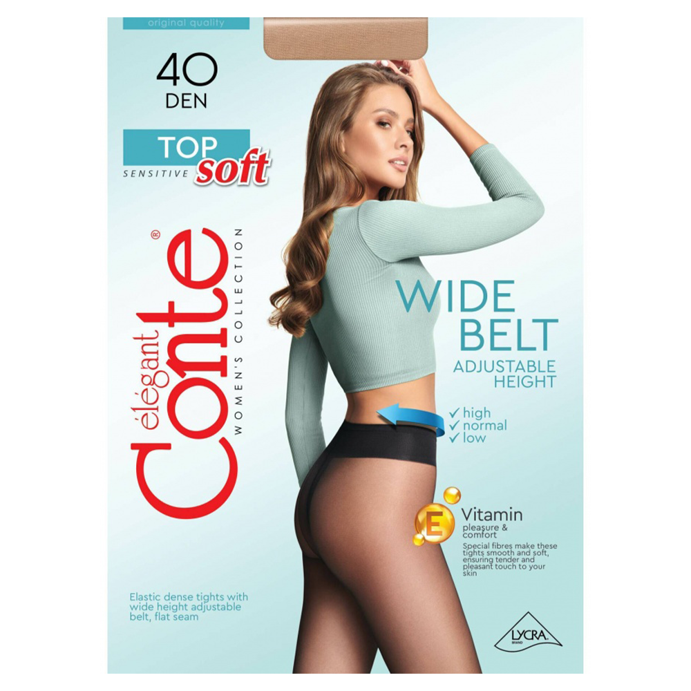 Колготки женские Conte "Top soft 40", 2 nero, 14С-37СП