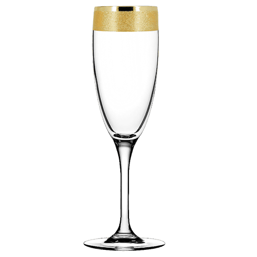 Набор бокалов для шампанского 6 шт, Золотой карат KAV22-1687