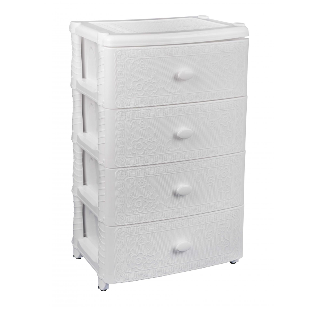 Комод "Флоран", 4 секции, широкий, белый, м6786