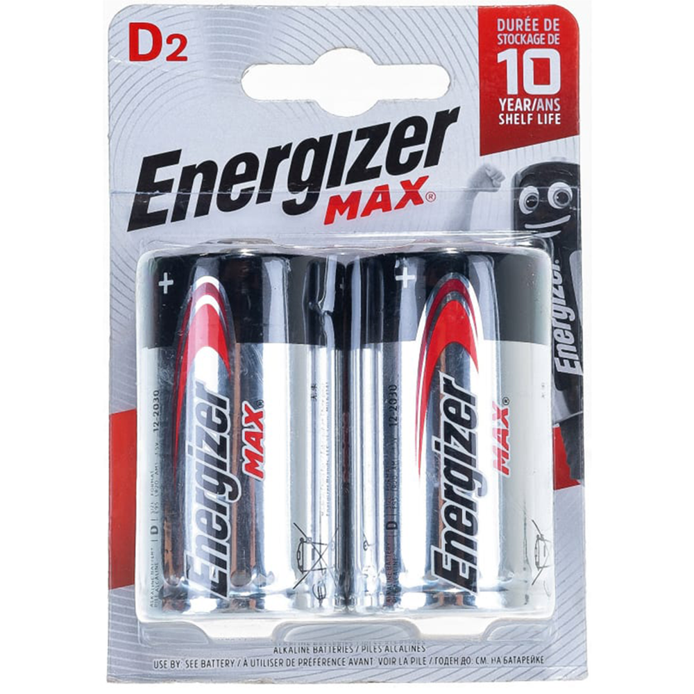 Батарейка "Energizer MAX", LR-20 BL-2