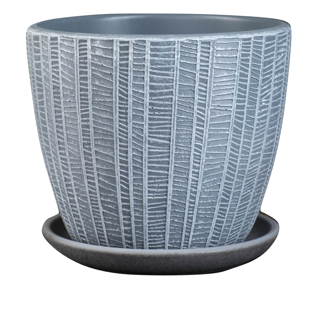 Горшок "Метро", серый бутон №2, КС-Б2-111-22