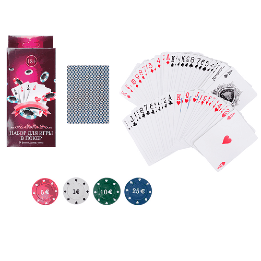 Набор для игры в покер, 7х4,2х14 см