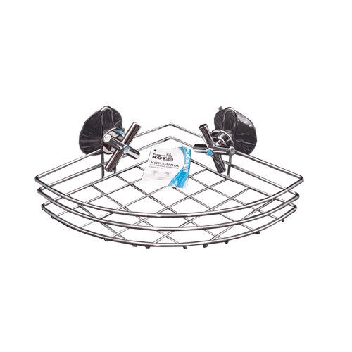 Корзинка угловая для ванной комнаты, хромированная, CROSS-CH-05