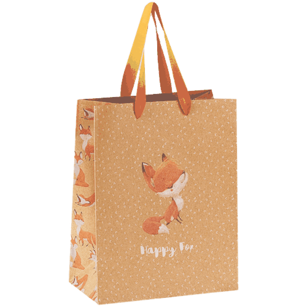 Пакет подарочный "Happy Fox", 18 x 23 x 10 см