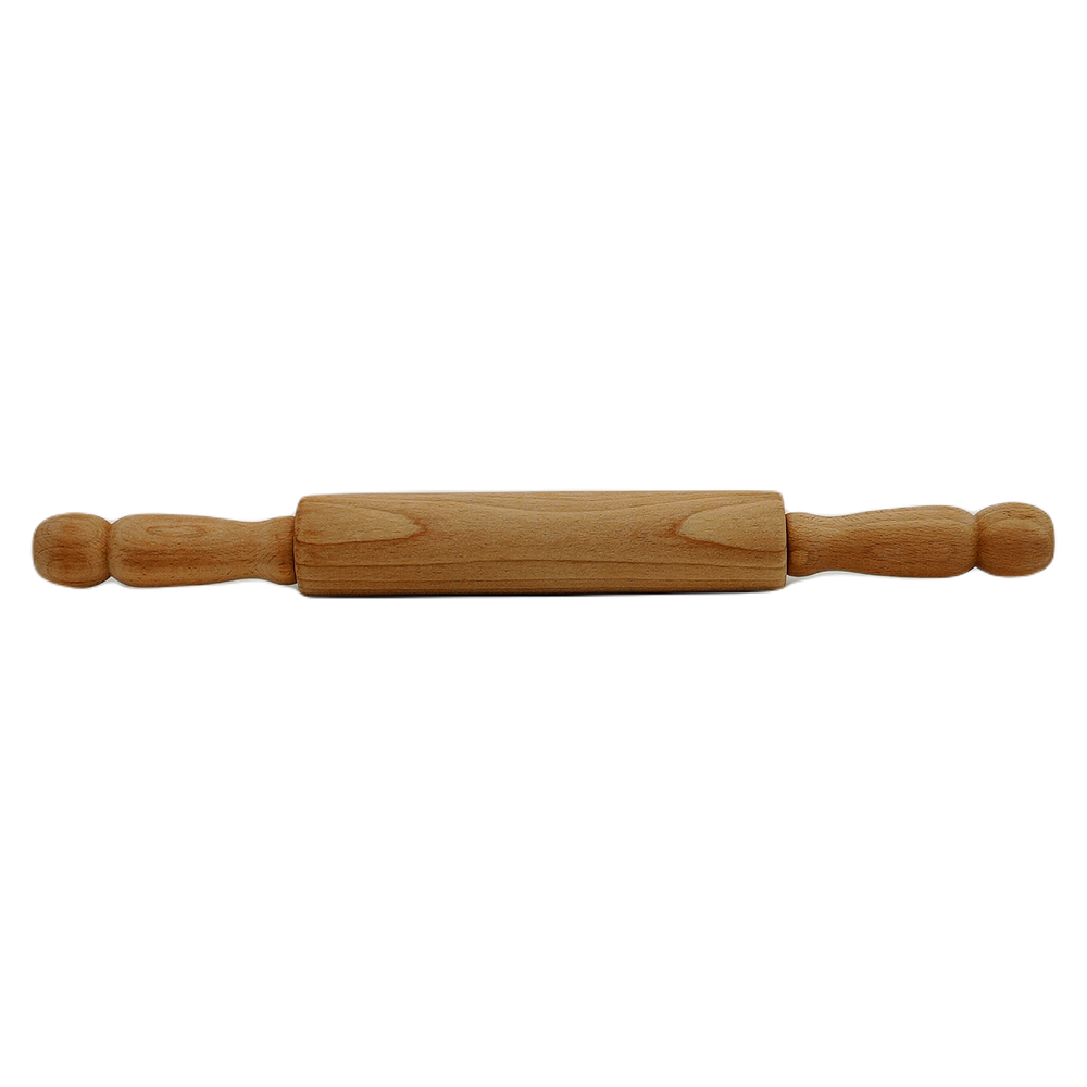 Скалка бамбук, с вращающимися ручками, 40 см, 005543