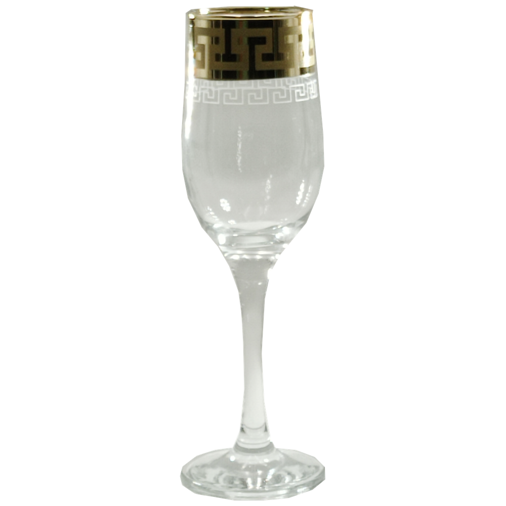 Набор бокалов для шампанского "Греческий узор", 6 шт, EAV03-160/S