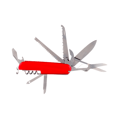 Нож многофункциональный Ecos SR080 с чехлом красный