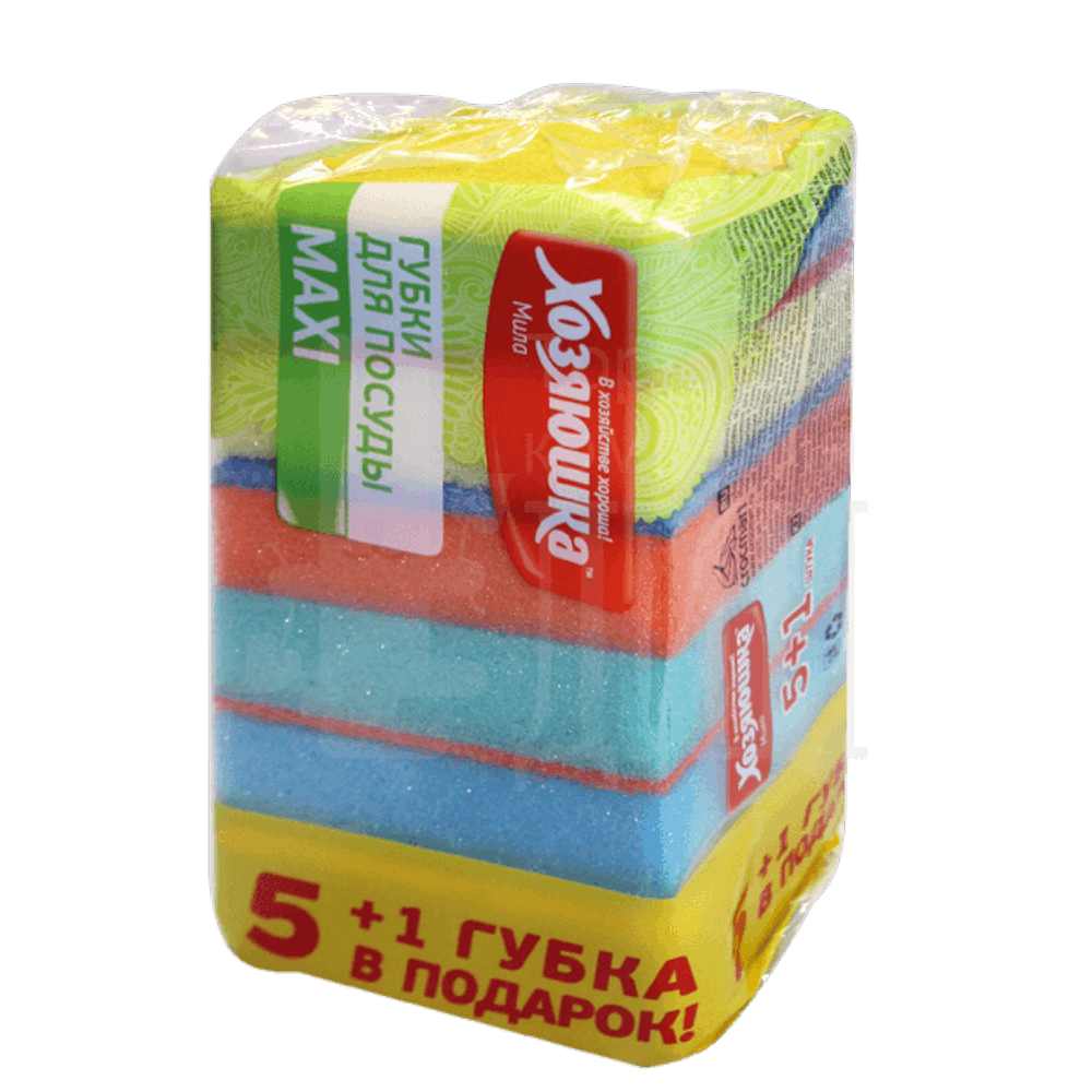 Губка "мила", для посуды 5+1 штук, 01030 MAXI