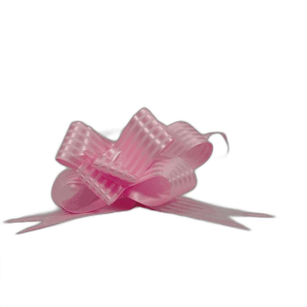 Бант - бабочка "Полоски", розовый, 3 см