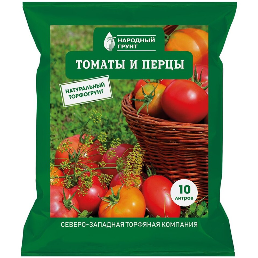 Грунт "Народный", для томата и перца, 10 литров