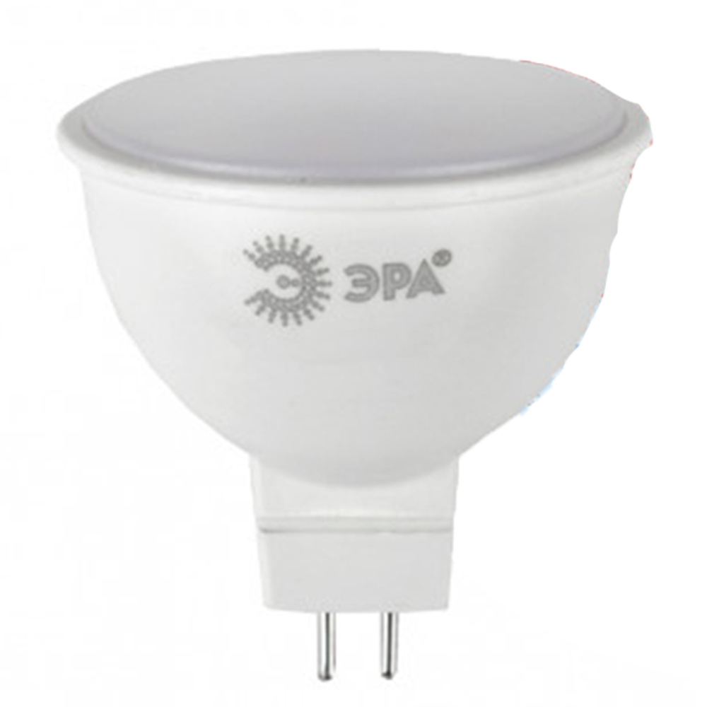 Светодиодная экономичная лампа "ЭРА", 230 В, 5 Вт, GU5,3 (холодно-белый свет)