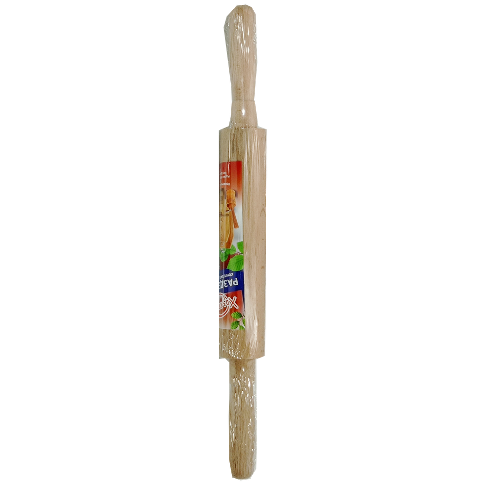 Скалка бамбук с крутящими ручками, 425 мм