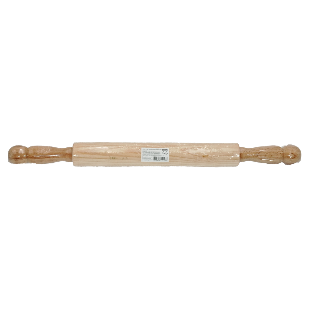 Скалка с вращающимися ручками, бамбук, 500 мм