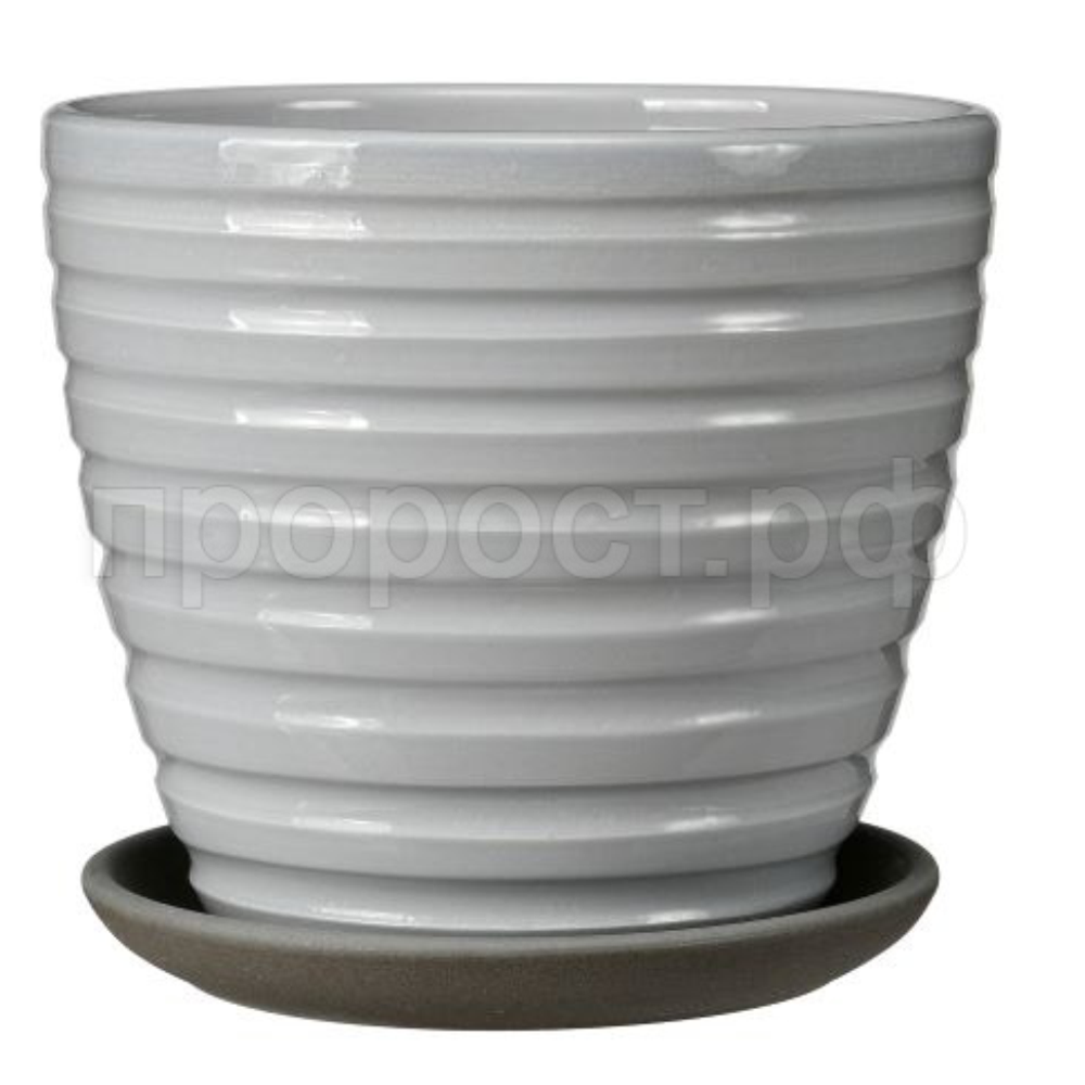 Горшок "Хельсинки", серый крокус, №2