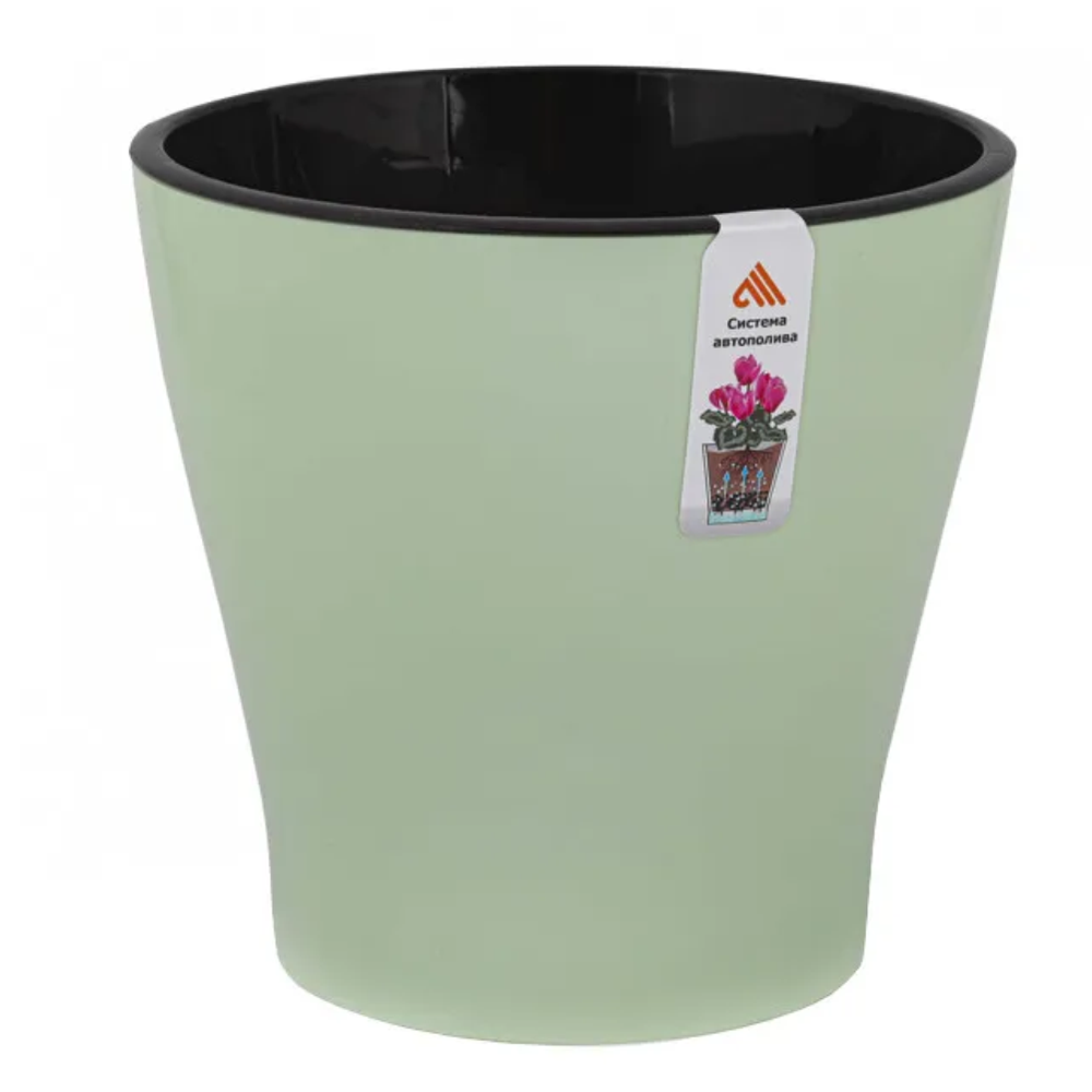 Горшок "Лея", 2,2 л, двойной, светло-зеленый