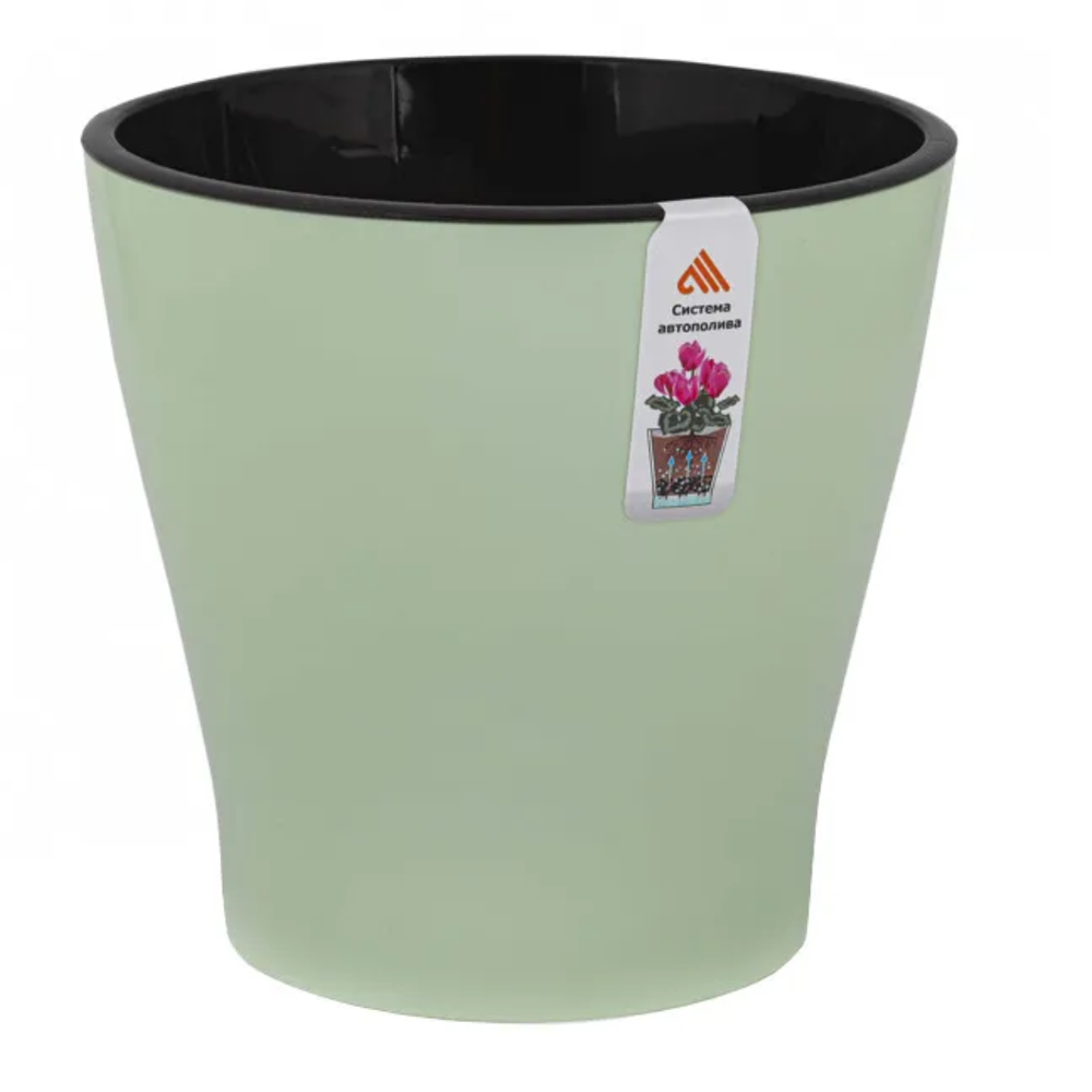 Горшок "Лея", 3,6 л, двойной, светло-зеленый