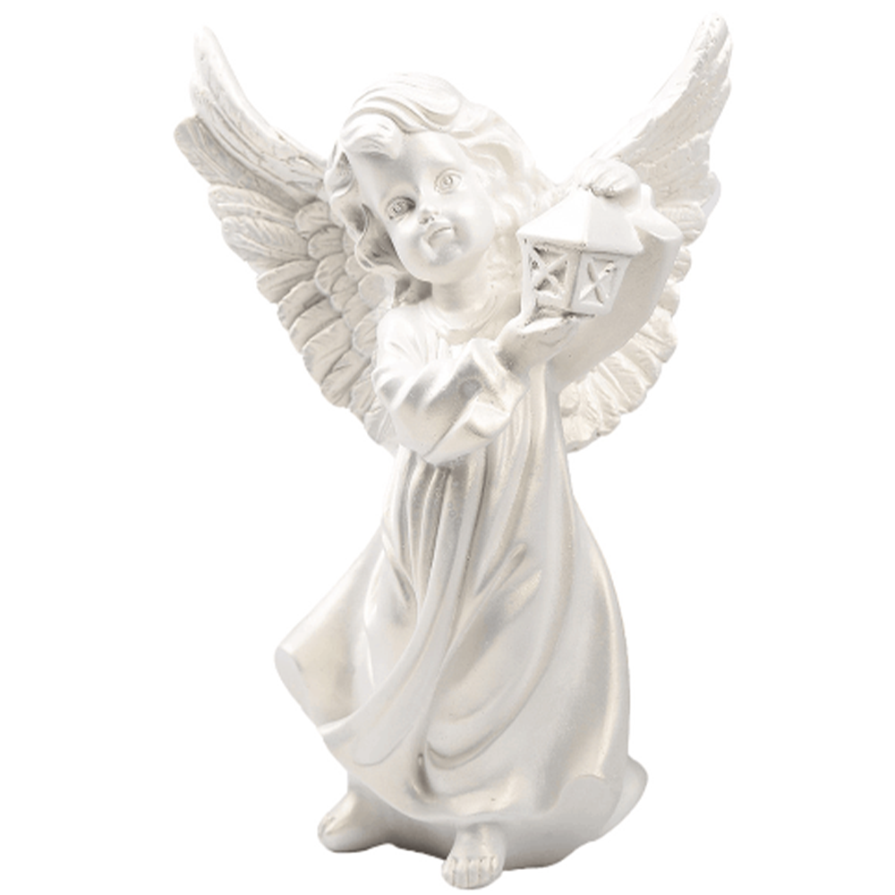 Фигура садовая "Ангел с фонариком", гипсовая