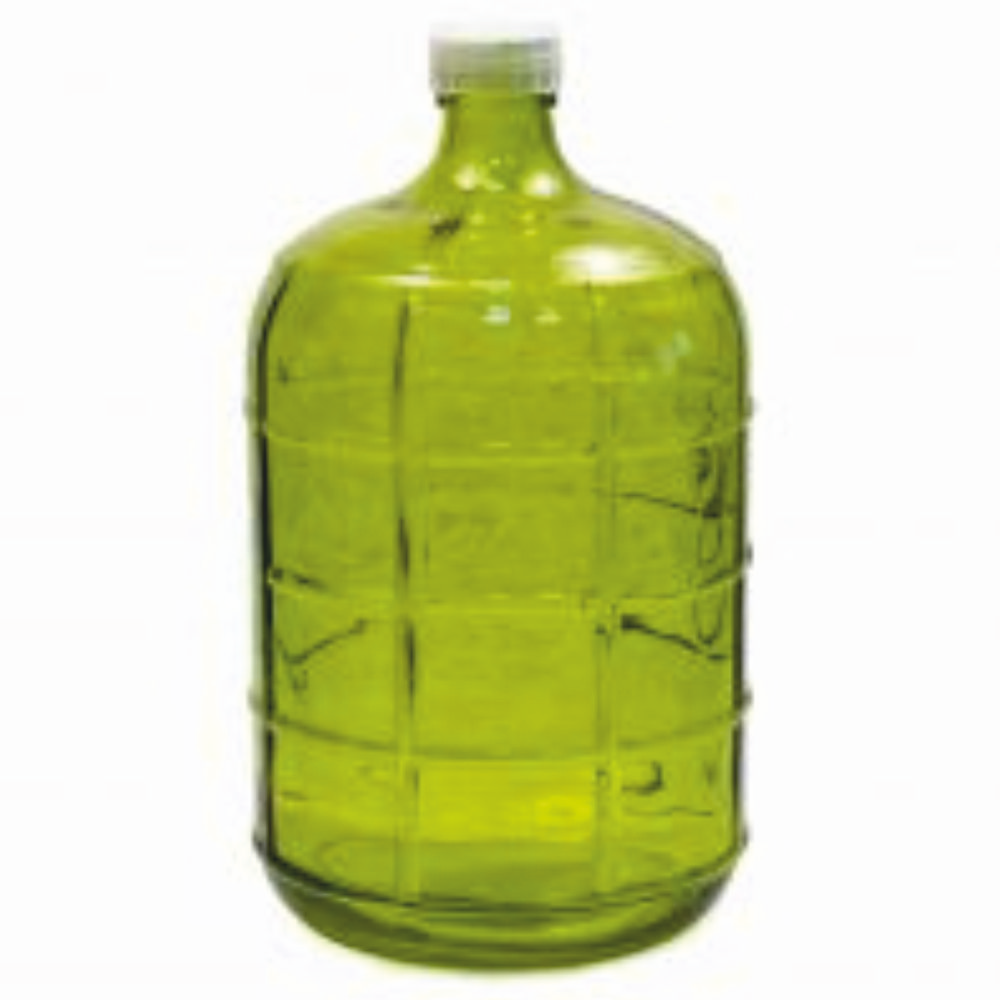 Бутыль стеклянная, 18,9 л, зеленая с крышкой