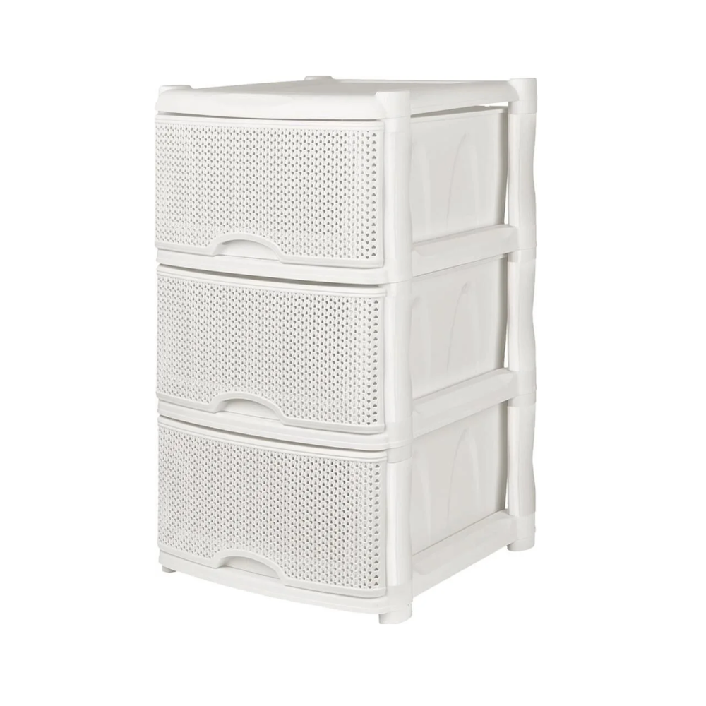 Комод "Ajur", 3 секции, белое облако, kl379322048