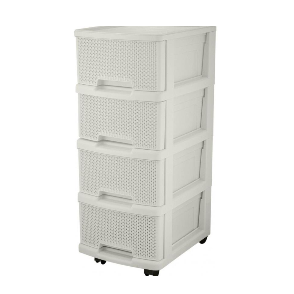 Комод "Ajur", 4 секции, белое облако, kl379322048