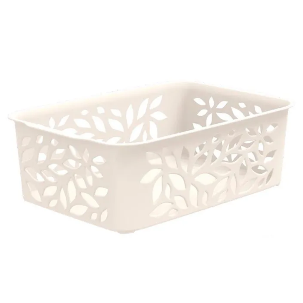 Корзина "Leaves", 1,2 л, 184х127х62 мм, молочный, 44600