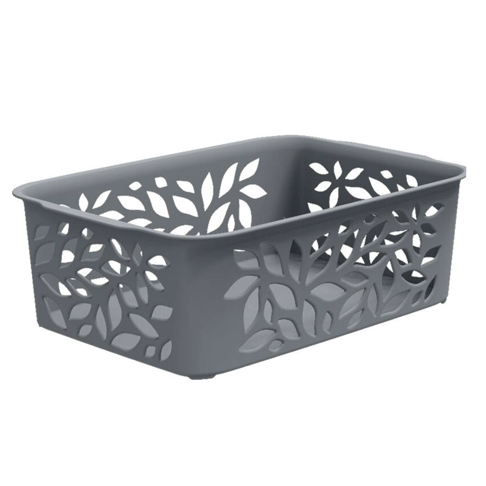 Корзина "Leaves", 1,2 л, 184х127х62 мм, серый, 44601