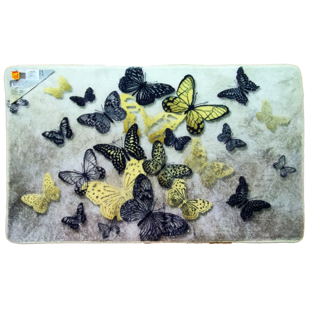 Коврик "Флорис", нетканый, бабочки, 50 х 80 см, YR