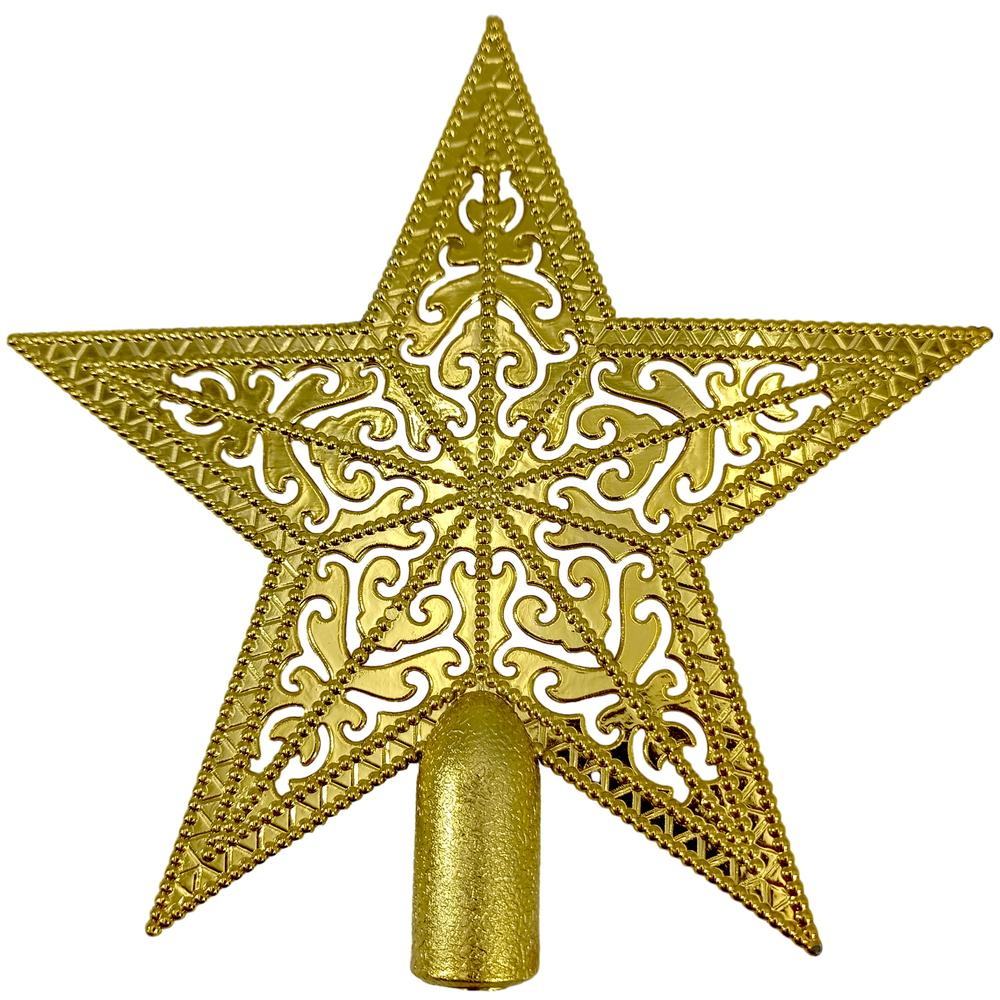 Верхушка на ёлку "Звезда ажурная", золотой, 103320