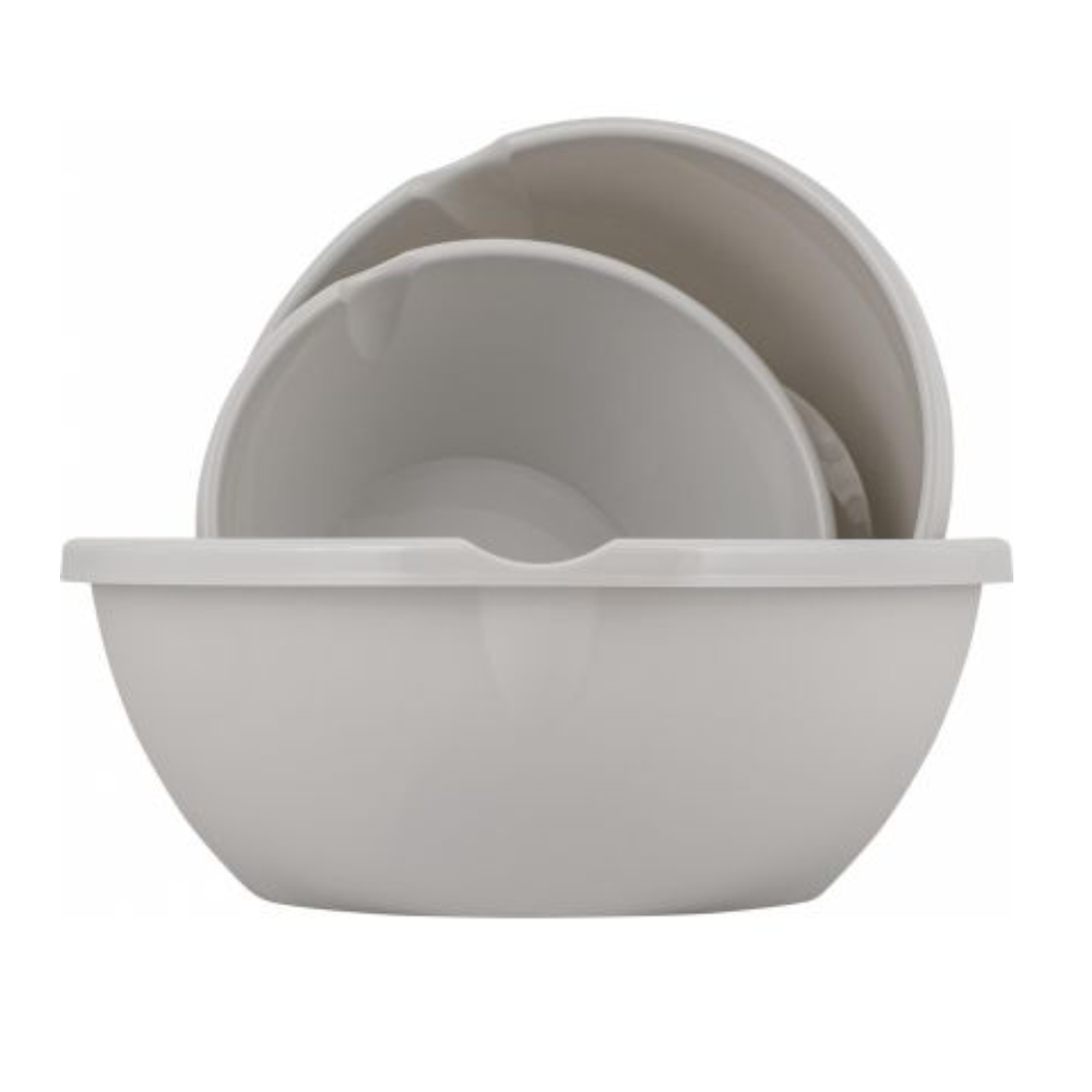 Набор мисок с крышками, 3 штуки, пепельный жемчуг