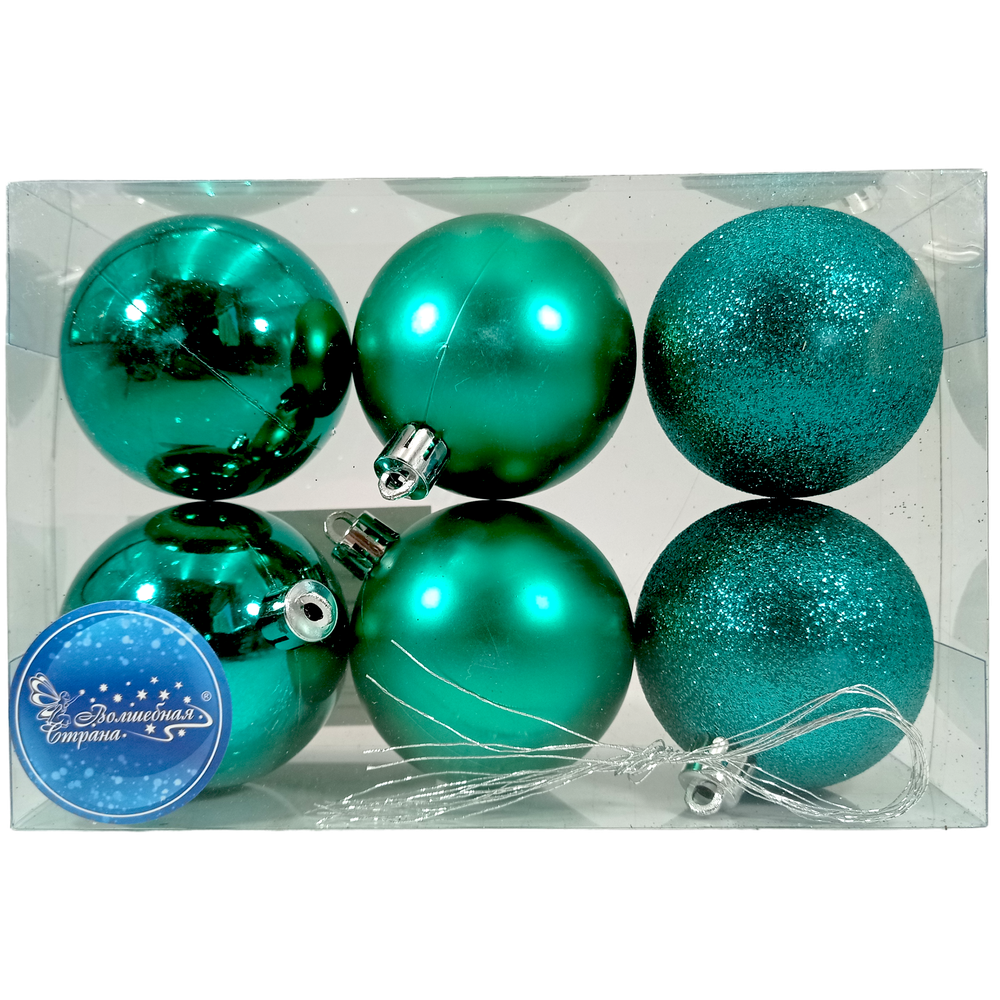 Набор елочных шаров " SYQA- 0123123-01", 6 шт, 6 см, 106304