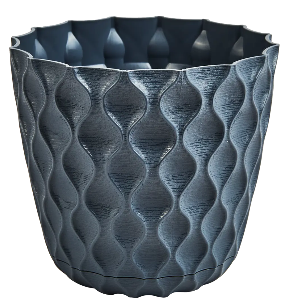 Горшок "Wave", 2,5 л, вулканично-серый