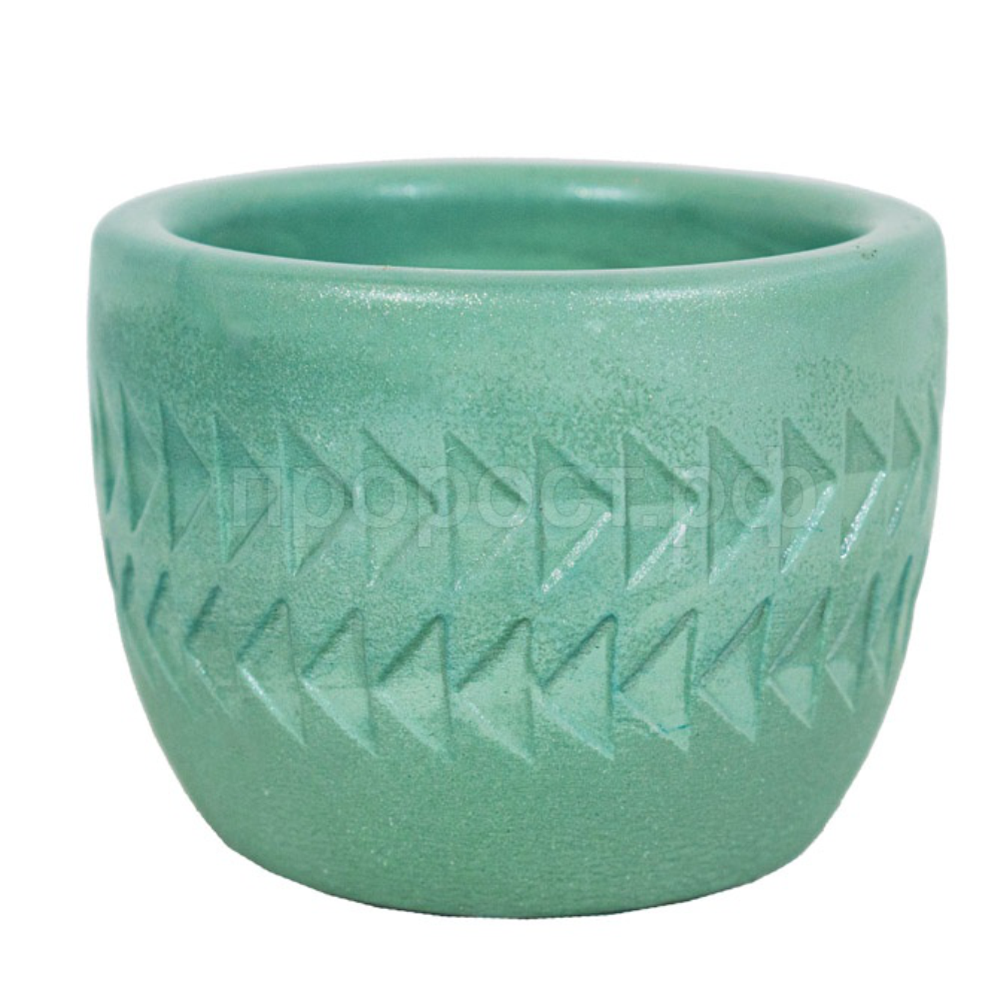 Горшок "Этно VipSET", зеленый металлик, 0,18 л