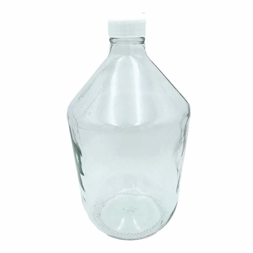 Бутыль стеклянная, 10 л, прозрачная с крышкой, БК-58