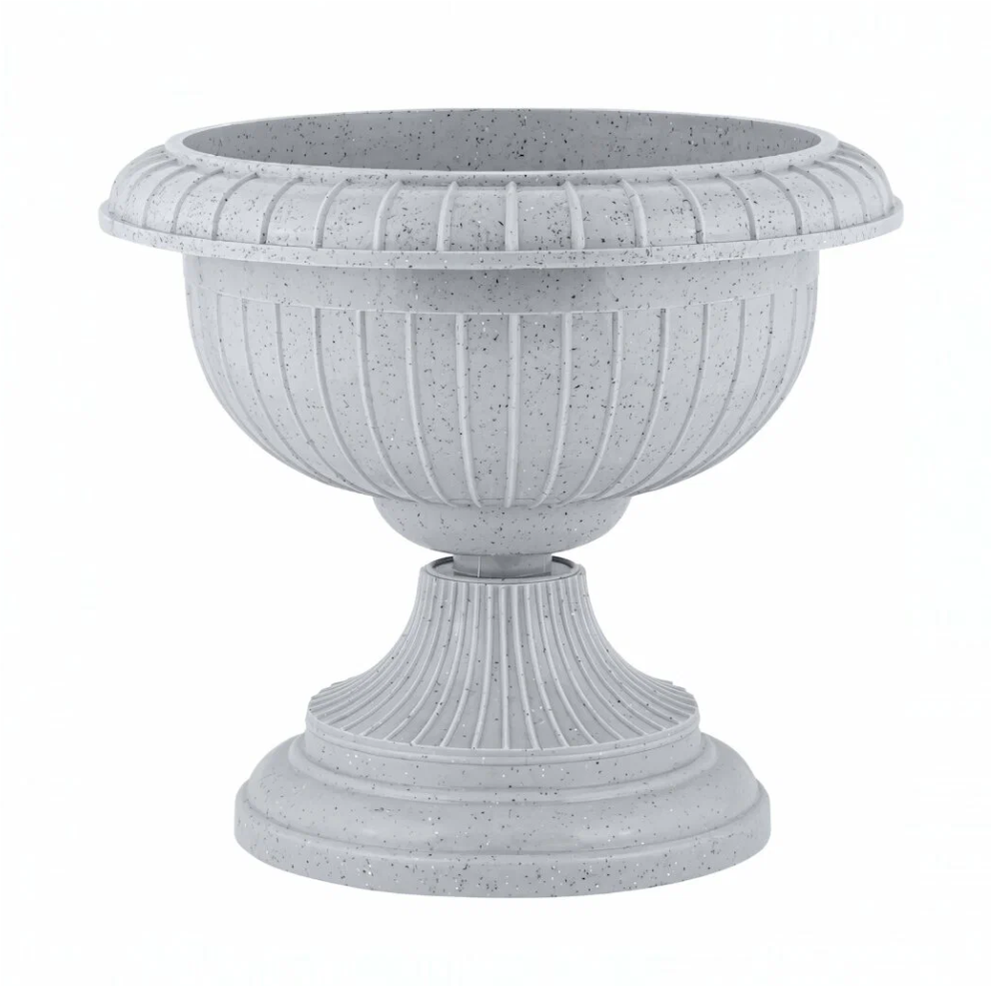 Вазон на ножке, 9,5 , светлый камень