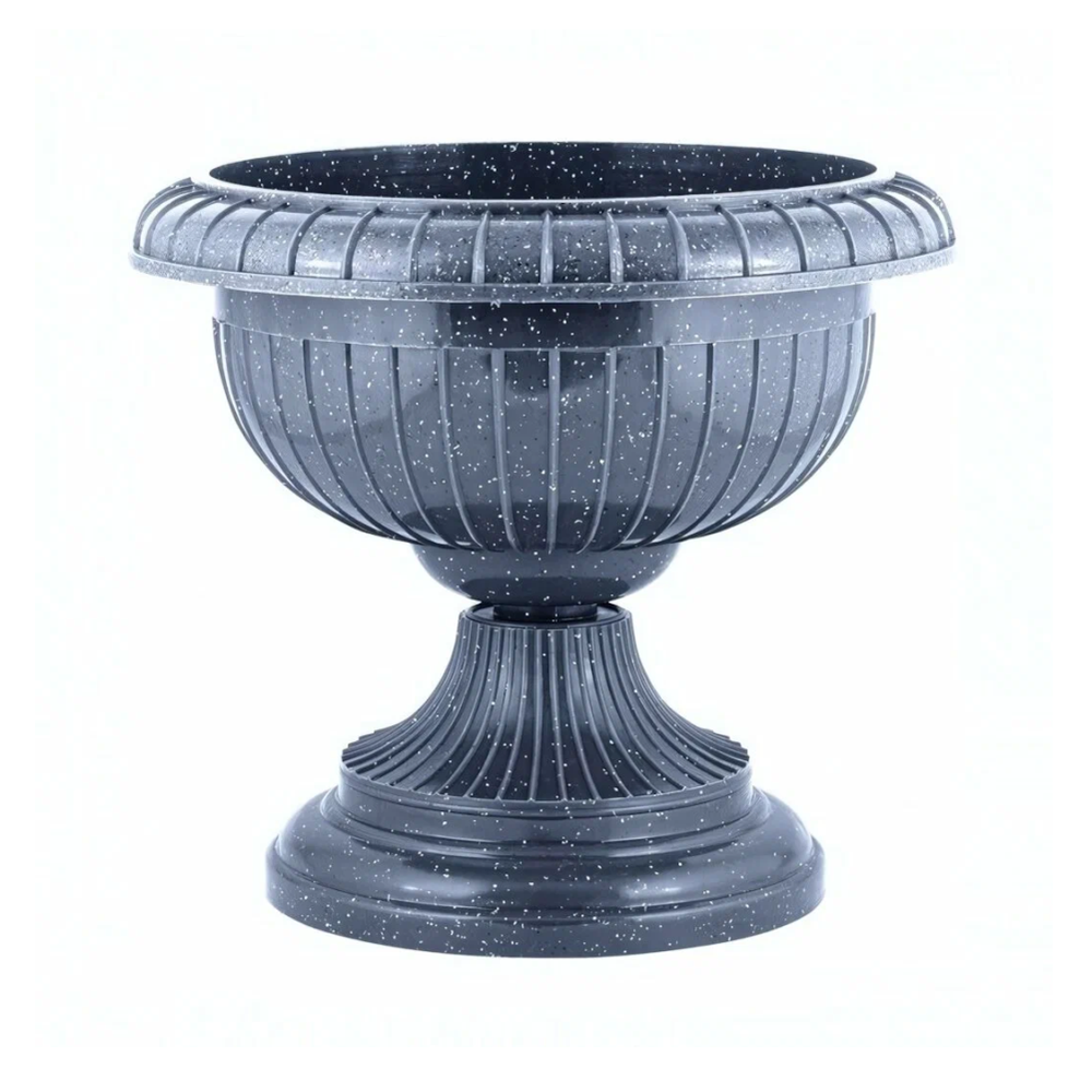 Вазон на ножке, 9,5 , темный камень