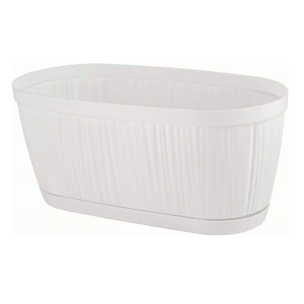 Горшок "Barcelona", овал, 2,7 л, белый