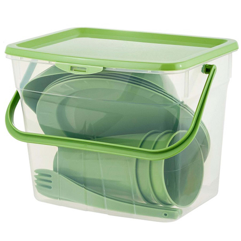 Набор для пикника, 3 персоны, 11 предметов, фисташка, se180212050