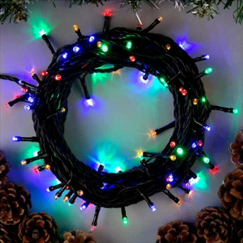 Гирлянда электрическая 100 LED ламп, 1000 см, мультикол. 92817