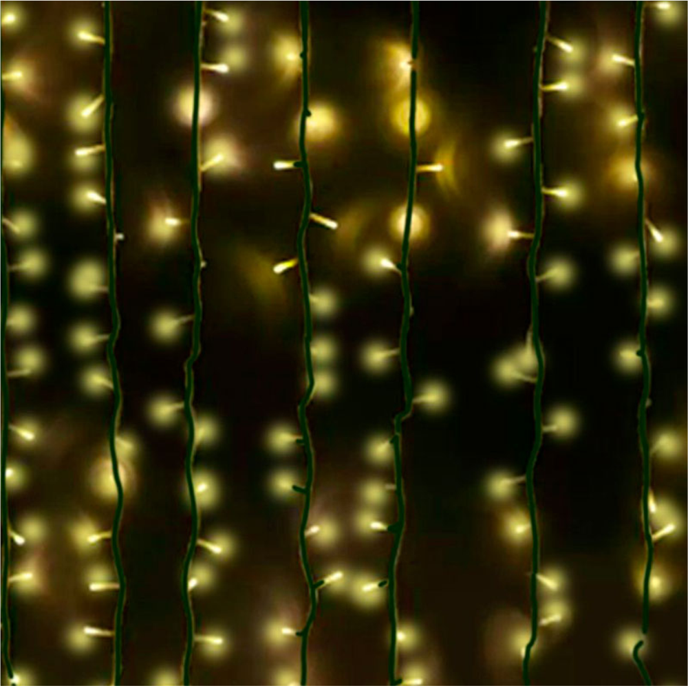 Гирлянда электрическая 220 LED ламп, 300х200см тепл. 92812