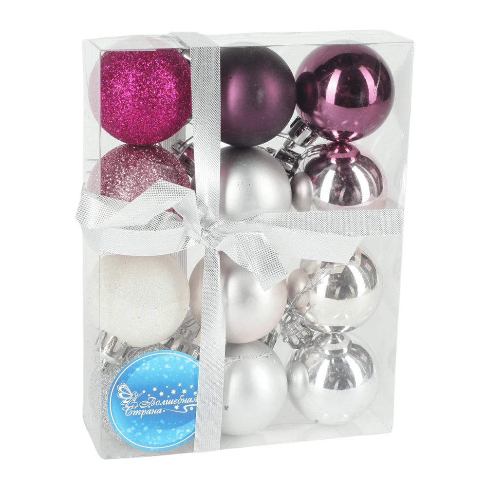 Набор шаров "Жемчуг" 12 шт, 4 см, 001273