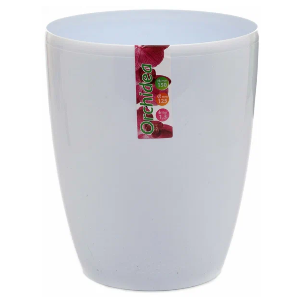 Горшок "Орхидея", 2 л, белый