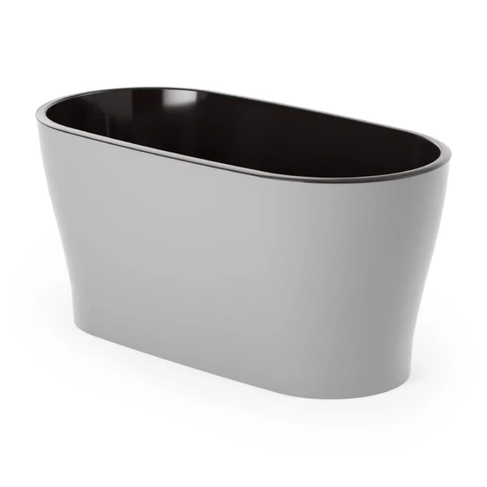 Горшок "Лея", 4 л, двойной, серый