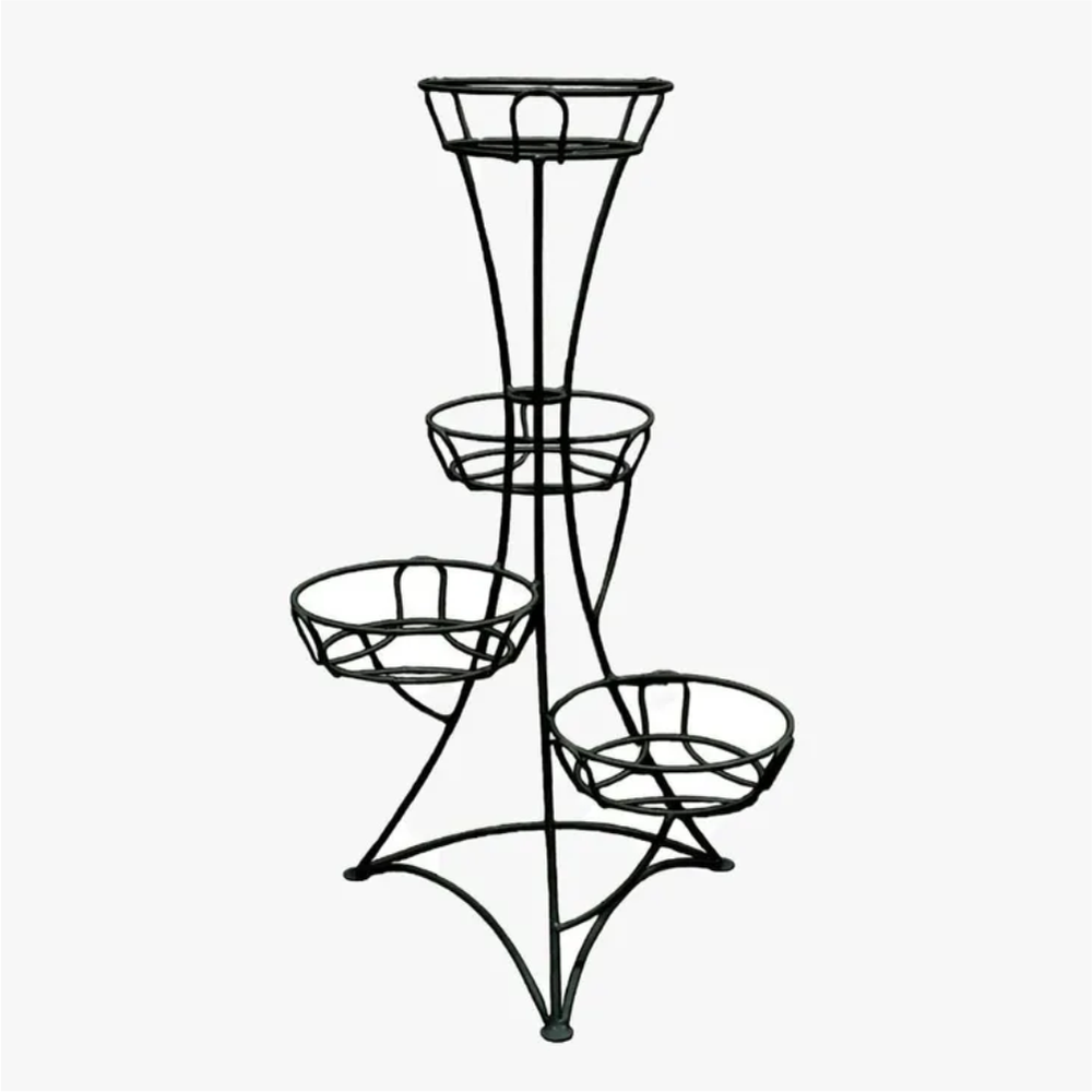 Подставка для цветов "Призма", черная