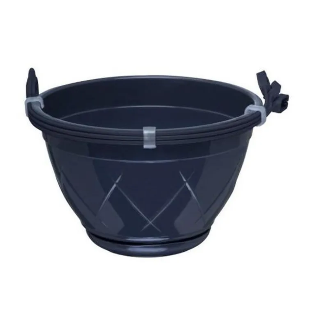 Горшок "Лилия", 4 л, антрацит, подвесная,